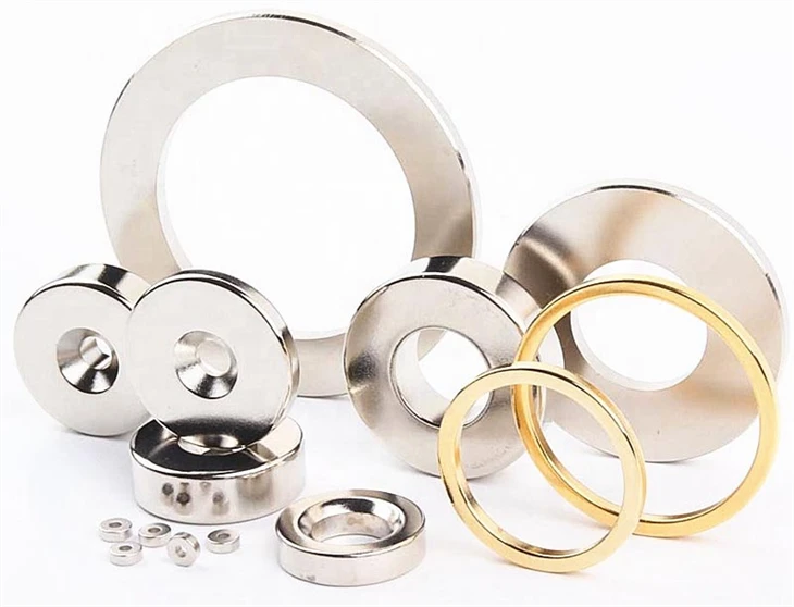 Round With Straight Hole Ring Standard N35 Strong NdFeB Magnets Round With Straight Hole Ring Standard N35 Strong NdFeB Magnets